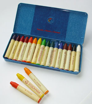 crayon de cire d'abeille avec couleurs intenses, steiner waldorf